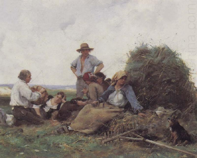 Julien  Dupre Harvesters At Rest china oil painting image